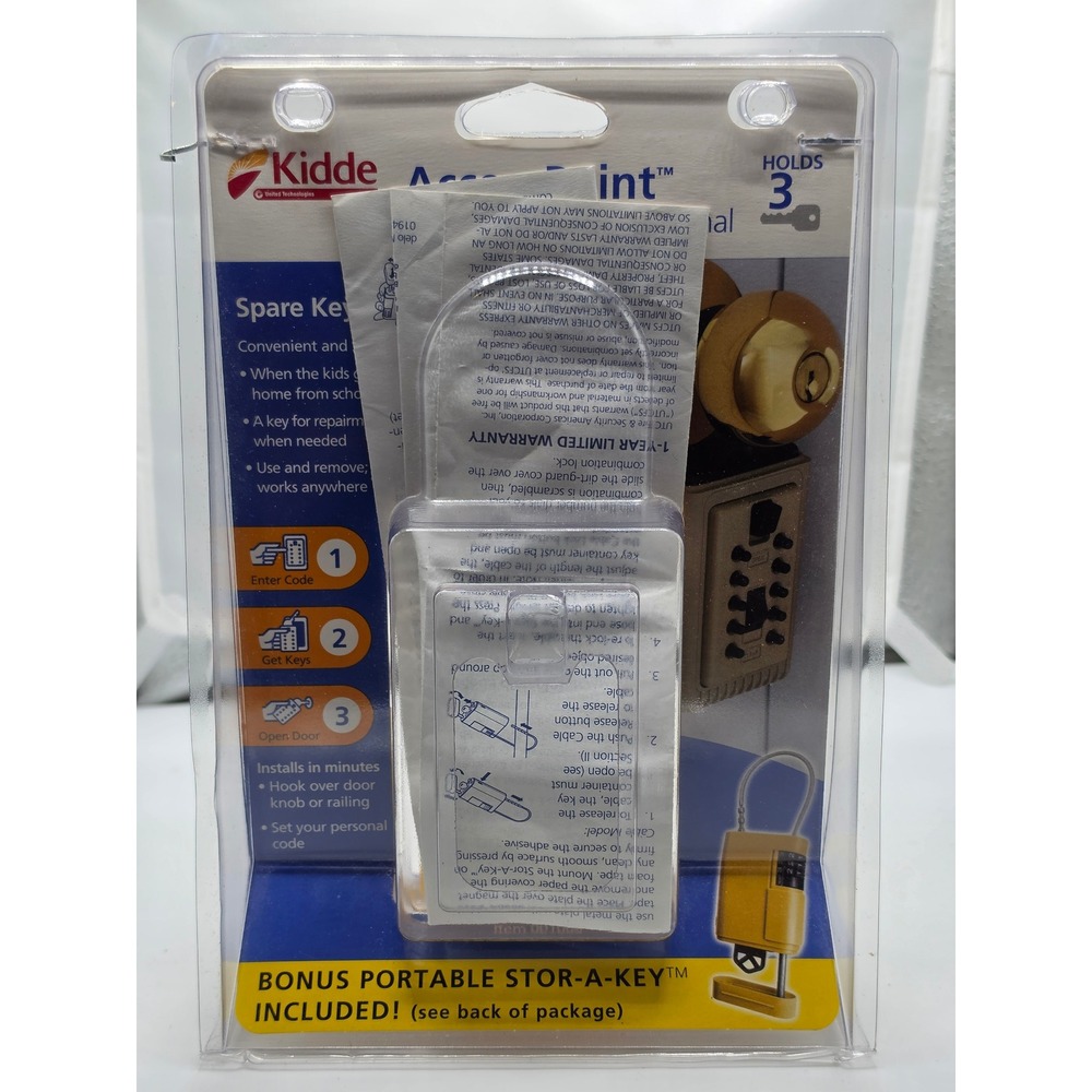 Kidde AccessPoint Portable Stor-A-Key Yellow Combination Lock Box - Picture 3 of 5